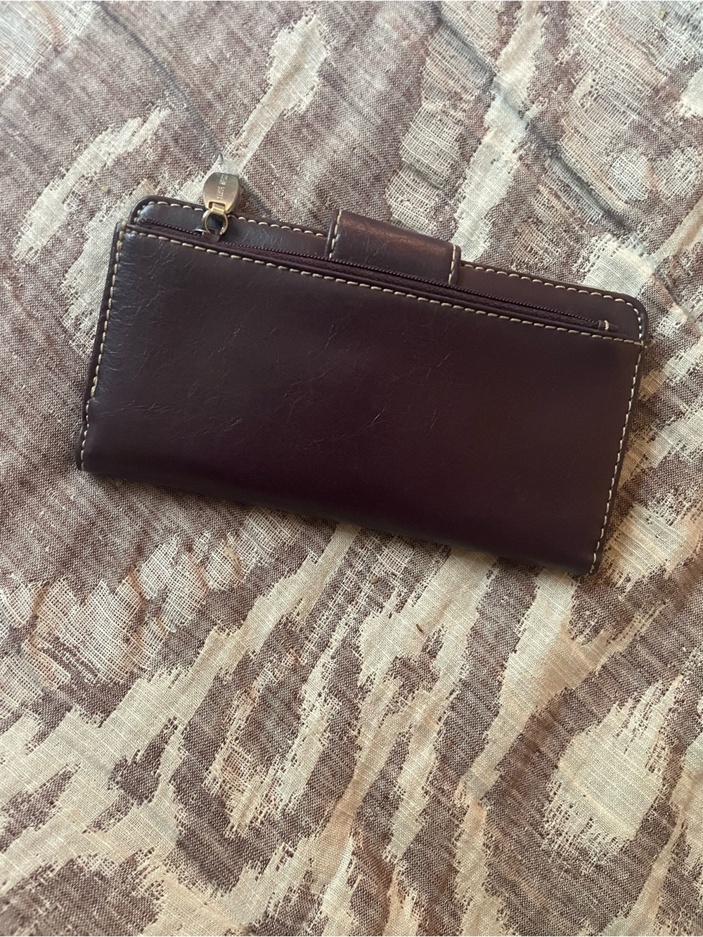 Nine West Deep Plum Leather Snap Wallet - Picture 2 of 6